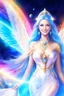 Placeholder: cosmic woman angels smile,admiral ufo high commander from the future, one fine whole face, crystalline skin, expressive blue eyes,rainbow, smiling lips, very nice smile, costume rainbow pleiadian, Beautiful tall woman pleiadian Galactic commander, ship, perfect datailed golden galactic suit, high rank, long blond hair, hand whit five perfect detailed finger, amazing big blue eyes, smilling mouth, high drfinition lips, cosmic happiness, bright colors rainbow, blue, pink, gold, jewels, realist,8k