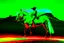 Placeholder: centaur in full-length neon light on Mars