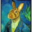 Placeholder: rabbit in large cage Van Gogh