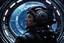 Placeholder: [movie shot by H.R. Giger in Verve colour palette] Cinematic side-profile of a pilot in a futuristic spaceship, slammed into his seat by extreme G-forces. Facial features strain under pressure. A round porthole beside him shows the dark void of space with faint star streaks. Cockpit illuminated by glowing panels and dramatic rim light, high-detail realism.