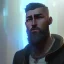 Placeholder: Short Beard Dj asgardian Christian Boshell cinematic photorealistic bladerunner futuristic style, hints of overwatch and portrait,beautiful african portrait, beautiful robot, post-apocalyptic in a cyberpunk city, realistic, intricate detail, sci-fi fantasy style, volumetric lighting, particles ,highly detailed