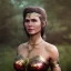 Placeholder: analog style, Celtic goddes, portrait, simmetric eyes, war ambient,queen, wonder woman wearing outfit, ultra realistic photo