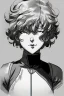 Placeholder: sketch of tatsumaki from one punch man in jim lee style