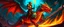 Placeholder: powerful valor hold the most powerful sword while riding a fire dragon