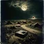 Placeholder: Photorealistic polaroid style nothingness and distress, wasteland night Max Ernst Hieronymus Bosch, creepy, volumetric light, movie shot, details, high contrasts, nightmare, hypermaximalist