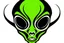 Placeholder: alien head clip art stencil