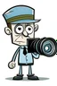 Placeholder: man with camera head cartoon