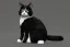 Placeholder: cat in a black business suit. full size photo.