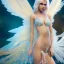 Placeholder: beautiful blonde fairy in a galactic ambiance, transparent wings, delicate colors, finely tuned detail, ultra high definition, 8 k, unreal engine 5, ultra sharp focus