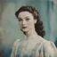 Placeholder: Actress vivien leigh, blue, autochrome