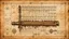 Placeholder: a ((detailed_Leonardo_da_Vinci_schematic_of_antique_((jeweled))_piccolo_instrument_drawn_on_jeweled_weathered_parchment_bold_lines_loose_lines)), music sheet schematic background, overhead view, deep rich colors, (shiny glass jewels), ultra quality, ultra-detailed, 16k resolution, trending on Artstation, gorgeous and elegant, unique