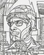 Placeholder: coloring page for teens, simple outlines art, cartoon style, outline drawing, bold outlines, clean and clear outlines, no tones color, no color, no detailed art, art full view, wide angle, white background, Malcom X.