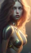 Placeholder: porno model , cute, beautiful, long hair, wavy hair, curly hair، black eyes, head and shoulders portrait, cinematic, 8k, resolution concept art portrait by Greg Rutkowski, Artgerm, WLOP, Alphonse Mucha dynamic lighting hyperdetailed intricately detailed