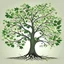 Placeholder: Tree with heartfelt branches ,vector illustrator