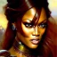 Placeholder: portrait beautiful face Tyra Banks, busty,ancient metal armor balanciaga fashion clothe painting by gaston bussiere, greg rutkowski, yoji shinkawa, yoshitaka amano, tsutomu nihei, donato giancola, tim hildebrandt, oil on canvas, cinematic composition, extreme detail,fit full head inside picture,16k