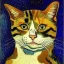 Placeholder: Portrait of a cat by Van Gogh