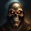 Placeholder: fantasy art, sorcerer, noble, skull mask with one open eye