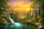 Placeholder: island waterfall palms twigs spring sunset flower bridge buterflies