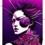 Placeholder: beautiful punk girl, hyper detailed, intricately detailed, illustration by <kilian eng> <Yoji Shinkawa>, purple tones,