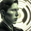 Placeholder: portrait, general hux, wearing a black First Order uniform, serious, imposing figure, thick eyebrows, digital art, red light coming from the left and blue light coming from the right cinematic lighting, wearing a black First Order uniform, green eyes