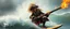 Placeholder: pirate shotgun mozart playing with his wig, looking hot and crazy on a surfboard on a big wave, fire storm and stone