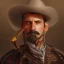 Placeholder: portrait,"Insanely detailed photograph of a male western mustachioed crossbowman", detailed charro and Sombrero, digital painting,eye patch, cigar, artstation, concept art, sharp focus, illustration, art by artgerm and greg rutkowski and alphonse mucha, 8 k,fantasy, unreal engine