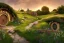 Placeholder: The town of Hobbiton in the Summer, the shire, beautiful scenic landscape, lord of the rings, wide angle, super highly detailed, professional digital painting, artstation, concept art, smooth, sharp focus, no blur, no dof, extreme illustration, unreal engine 5, photorealism, hd quality, 8 k resolution, cinema 4 d, 3 d, beautiful, cinematic, art by artgerm and greg rutkowski and alphonse mucha and loish and wlop