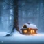 Placeholder: Mysterious christmas night, a small lonely hut, surreal atmosphere, cosmic backdrop, celestial ambience, soft lighting, very chilly appearance of the surroundings, unreal engine 5 volumetric lighting, intricate details, realistic style, 8k resolution