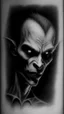 Placeholder: pencil drawing of vampire, Spooky, scary, halloween, realistic, black paper