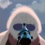 Placeholder: A Yeti with a gas mask