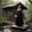 Placeholder: … She lived in a world of magic Possessed by the devil's skew From her shack near the swampland That's made of mud-pie brick Marie stirred her witch's brew