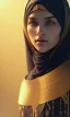 Placeholder: Arabic poet , cute, beautiful, long hair, wavy hair, black eyes,She wears an Arab abaya، head and shoulders portrait, cinematic, 8k, resolution concept art portrait by Greg Rutkowski, Artgerm, WLOP, Alphonse Mucha dynamic lighting hyperdetailed intricately detailed