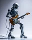 Placeholder: full body all to feet rendering robotic playing electric guitar, he having chasing clear surfaces it from transparency super clear glass explore inside machine components, advance design futuristic sci fi picture,find details,Sony Alpha 7 50mm 1.8,medium shot, high-resolution image with fine details,ultra detailed,ultra realistic,extremely realistic,intricate,photorealistic,epic composition