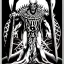 Placeholder: Devil demon satan king knights war code prophecy black and white reptilians