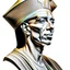 Placeholder: Illustrative sketch of Pharaoh Akhenaten, front view, ultra quality, hyper detailed, maximalist, 8k