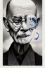 Placeholder: a vibrant ultraclear sideview waist up portrait of Ghandi, by rene magritte and laurie greasley, etching by gustave dore, colorful flat surreal, ethereal, intricate, sharp focus, illustration, highly detailed, digital painting, concept art, masterpiece