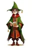 Placeholder: young elf student wizard with a D on his robes