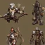 Placeholder: protogen, {steampunk}, ancient crystal technology, (full body), fire elemental, mechanicus, deus ex machina, knight