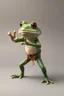 Placeholder: hi poly Mud Kung Fu Frog T-pose just the character and simple background