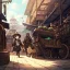 Placeholder: streetMarket, style steampunk,