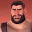 Placeholder: Buff dude with chiseled cheeks, black and white portait, gigachad, does battle with Discord Admin