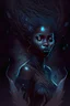 Placeholder: mystical illustration dark woman