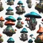 Placeholder: A funny floating mushroom house in space. neutral colors, black green blue, Detailed gloss Painting, rich color, fantastical, intricate detail, splash screen, hyperdetailed, insane depth, concept art, 8k resolution, trending on Artstation, Unreal Engine 5, color depth, dynamic lighting, splash art, dramatic, masterpiece, excellent quality beautiful Imaginative, unique,