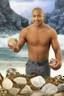 Placeholder: dwayne the rock johnson selling sea shells down by the sea shore