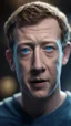 Placeholder: mark zuckerberg as the demon from the movie "insidious", bokeh like f/0.8, tilt-shift lens 8k, high detail, smooth render, down-light, unreal engine, prize winning