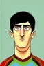 Placeholder: Thibaut Courtois Belgian football player ,cartoon 2d