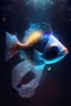 Placeholder: 3D light fish in space