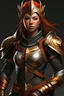 Placeholder: Realistic badass godess in armour, while phasing