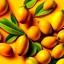 Placeholder: A background with colors of mango and its leaves and some light orange