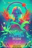 Placeholder: rave poster with ocean theme